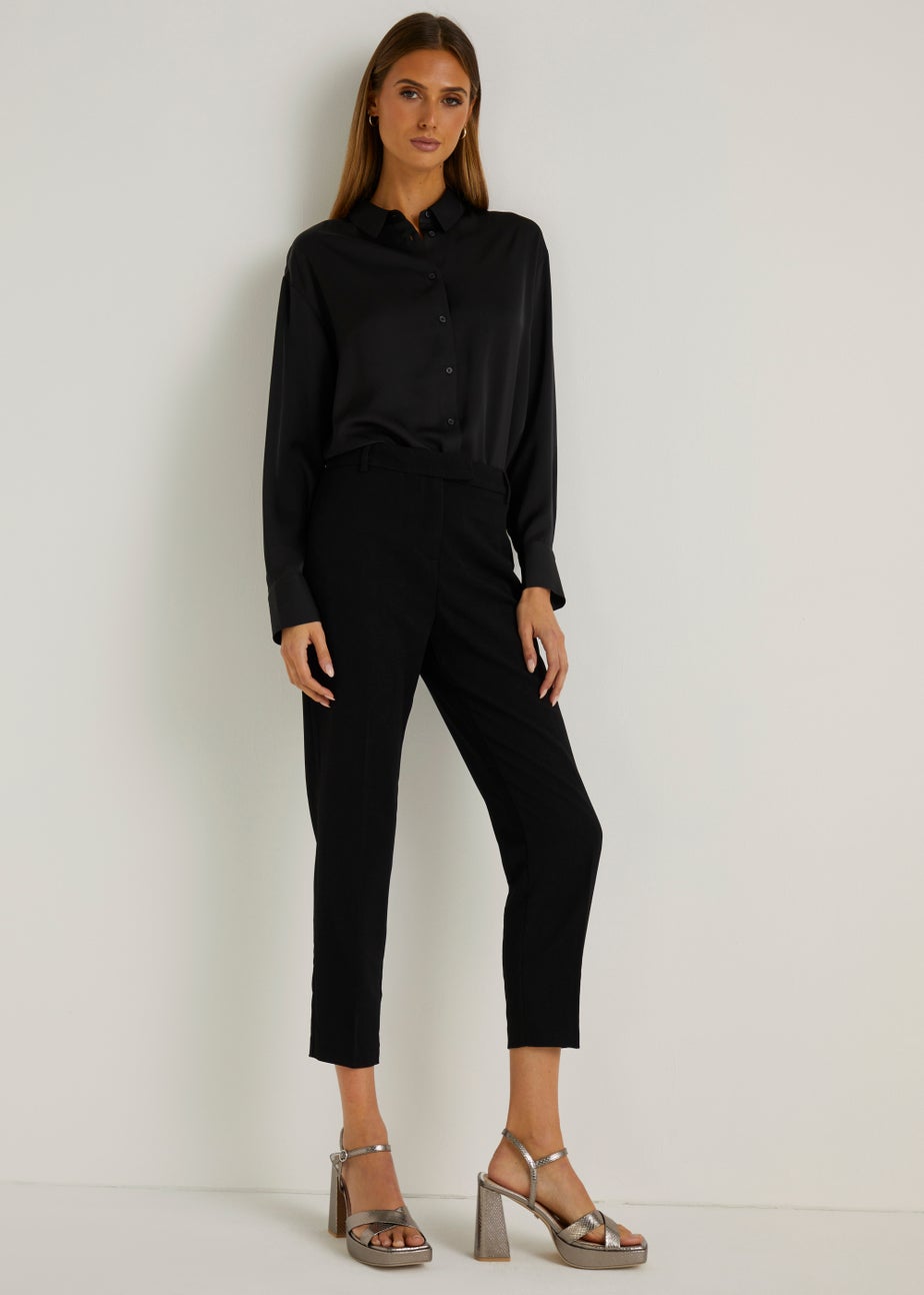 Black Slim Fit Ankle Grazer Trousers Matalan