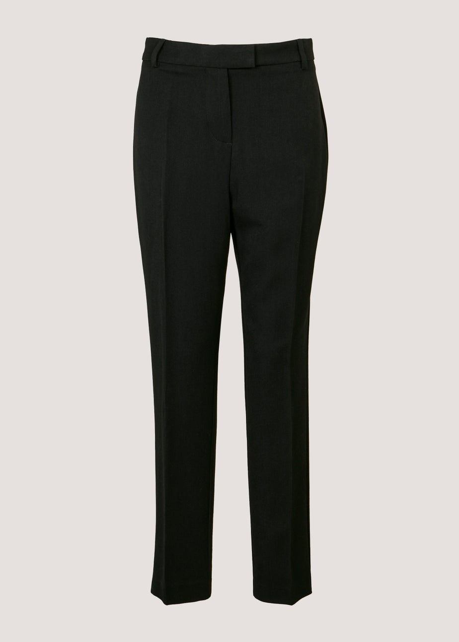 Et Vous Black Slim Fit Ankle Grazer Trousers (Long Length)