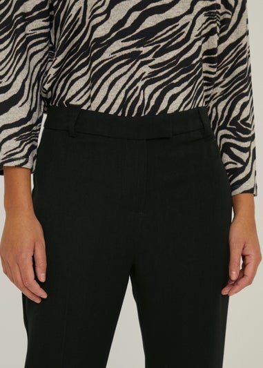 Et Vous Black Slim Fit Ankle Grazer Trousers (Long Length)