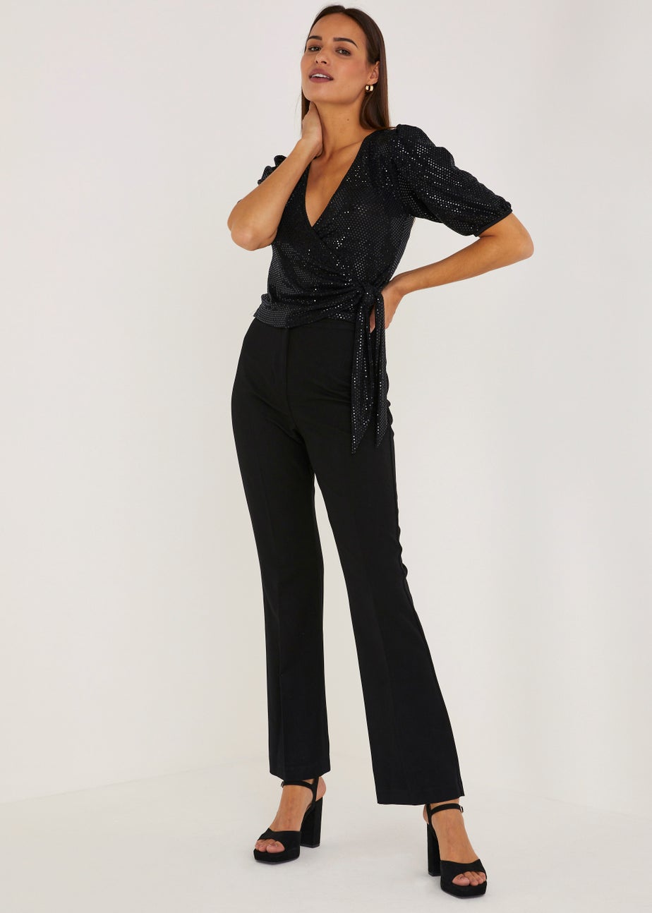 Et Vous Black Bootcut Trousers (Regular)