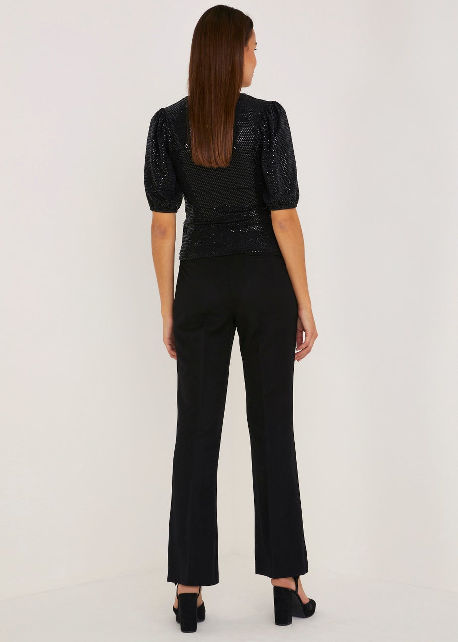 Et Vous Black Bootcut Trousers (Regular)