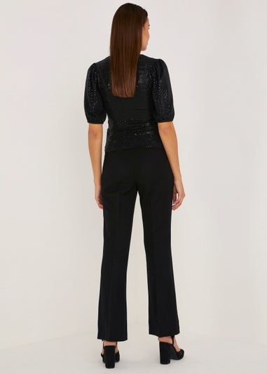 Et Vous Black Bootcut Trousers (Regular)