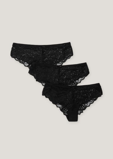 3 Pack Lace Brazilian Knickers
