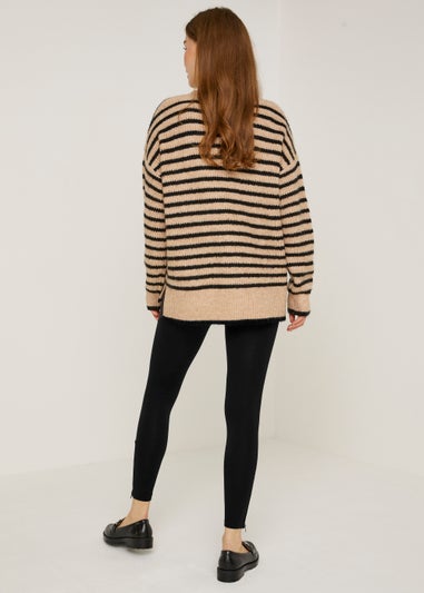 Black Zip Ankle Leggings