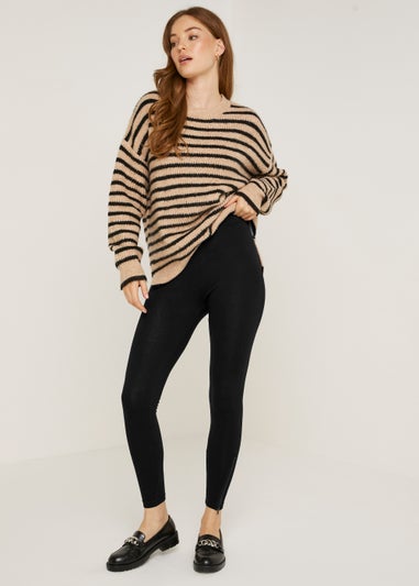 Black Zip Ankle Leggings