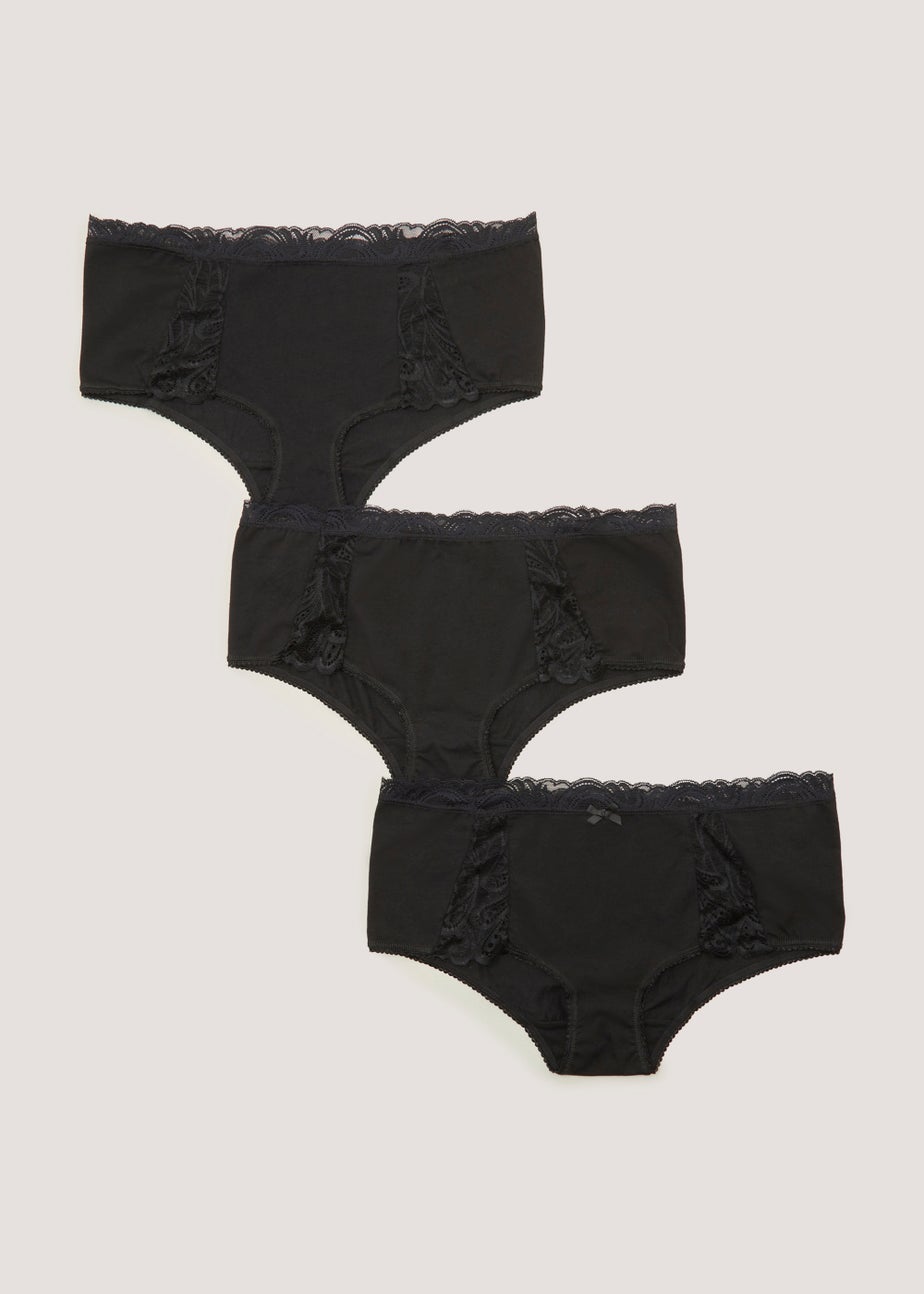 3 Pack Lace Side Midi Knickers
