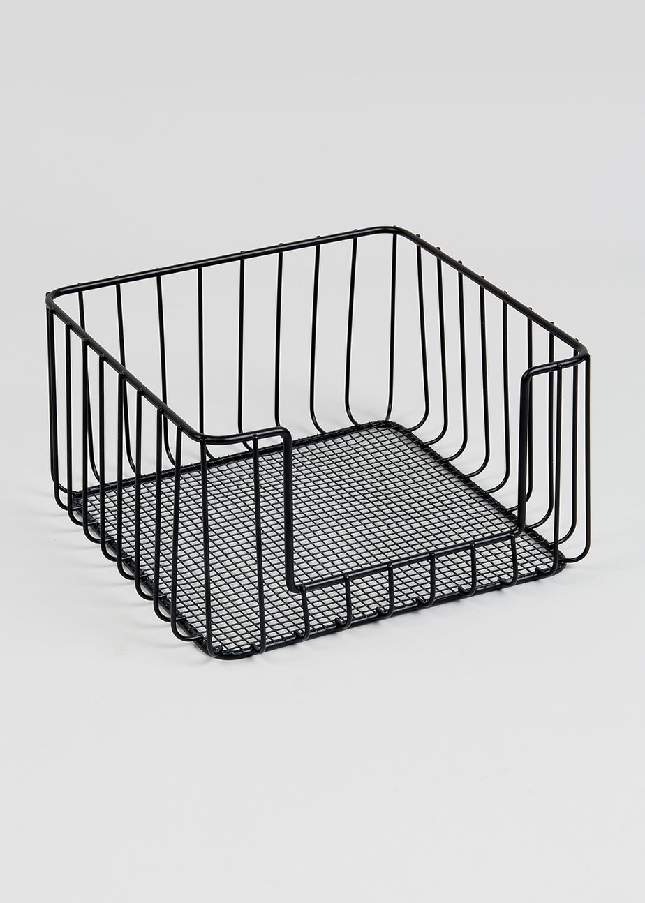 Black Wire Stackable Storage Basket