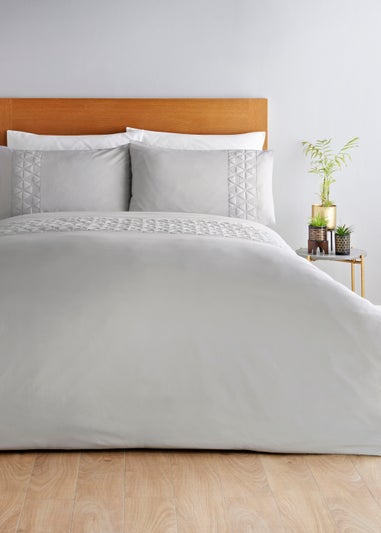 Grey Geo Pinsonic Duvet Cover