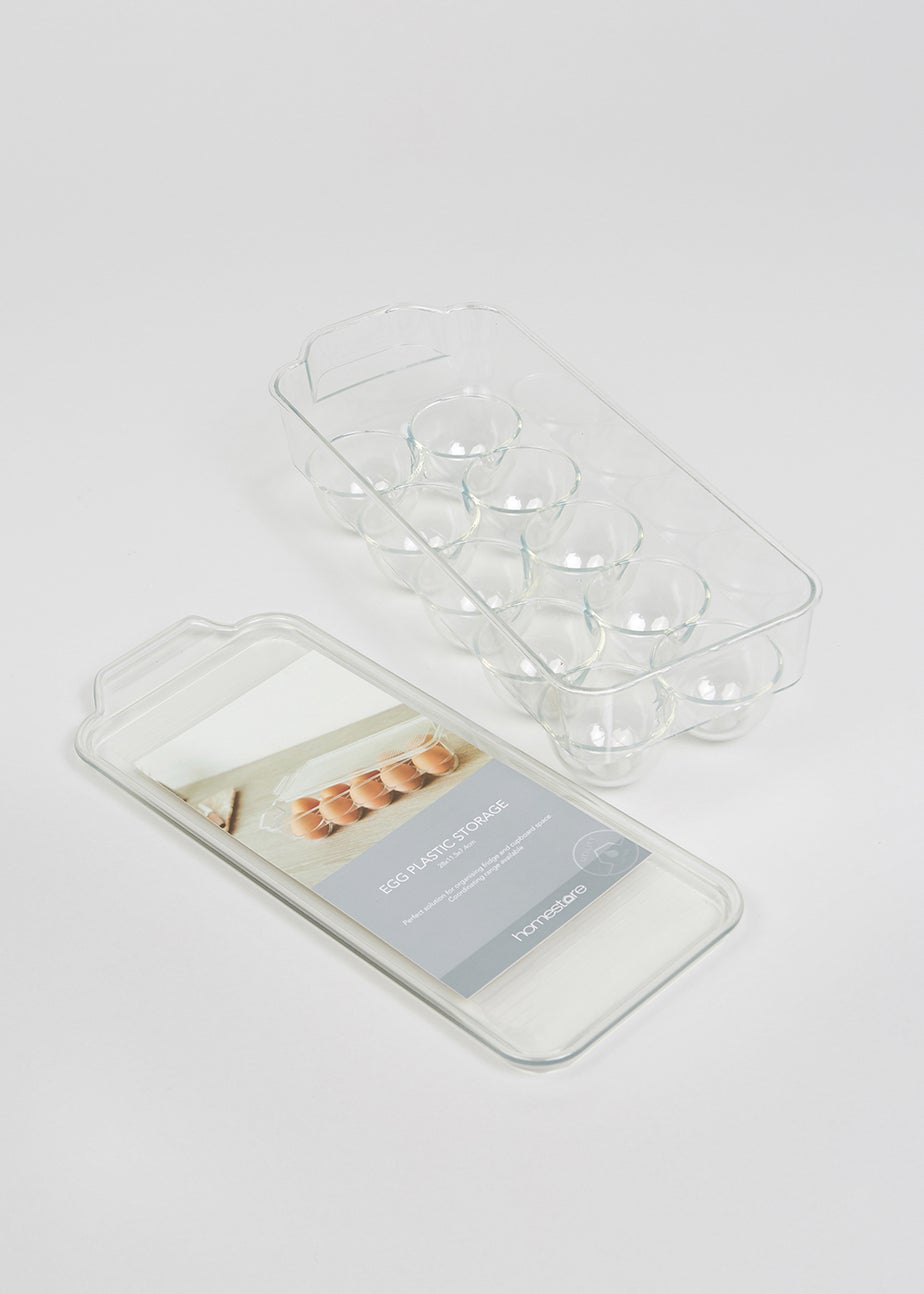 Plastic Egg Fridge Storage (28cm x 11cm x 8cm)