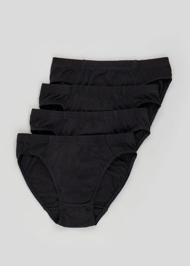 4 Pack Black Briefs
