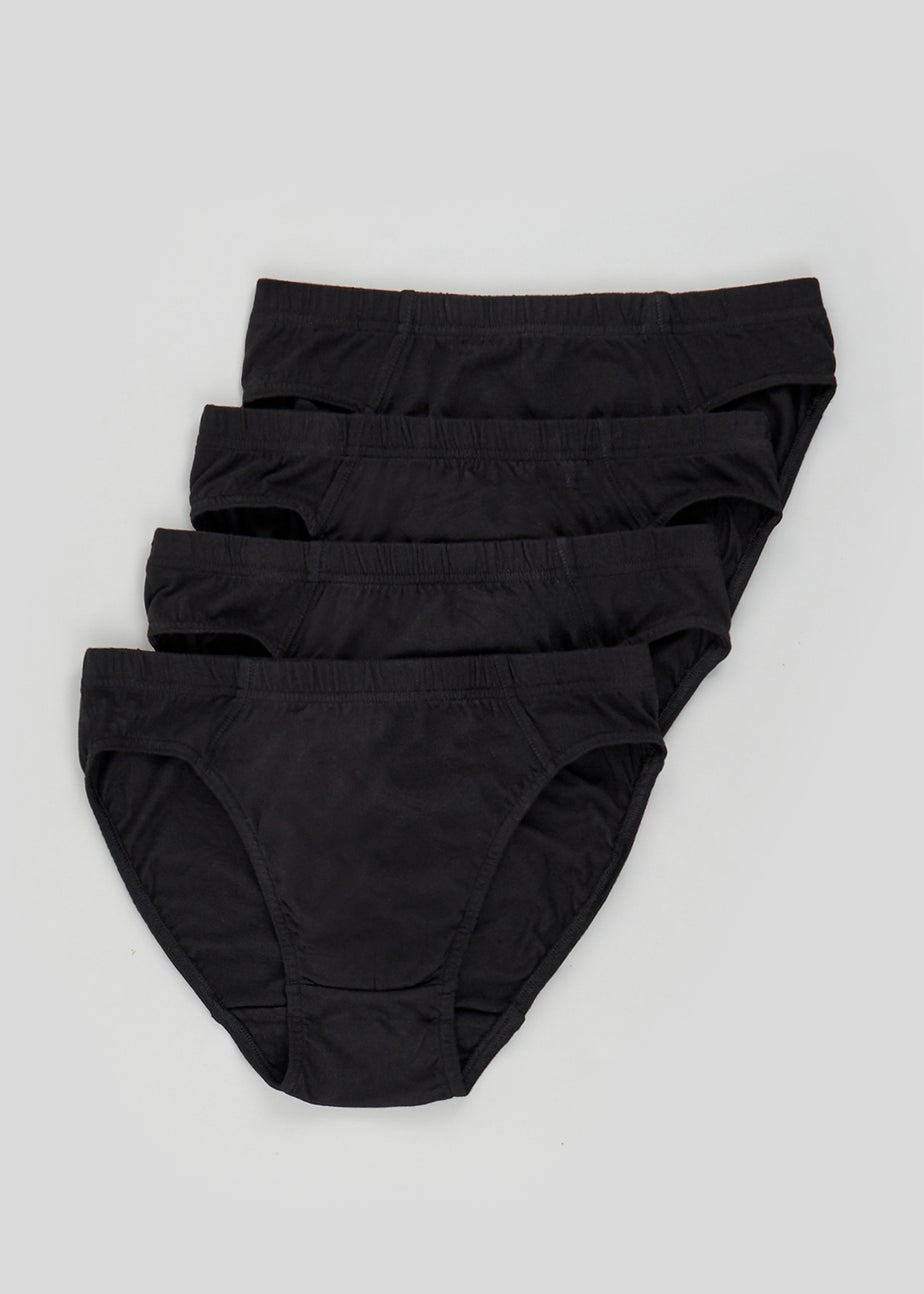 4 Pack Black Briefs