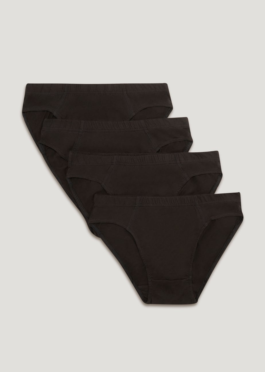 4 Pack Black Briefs