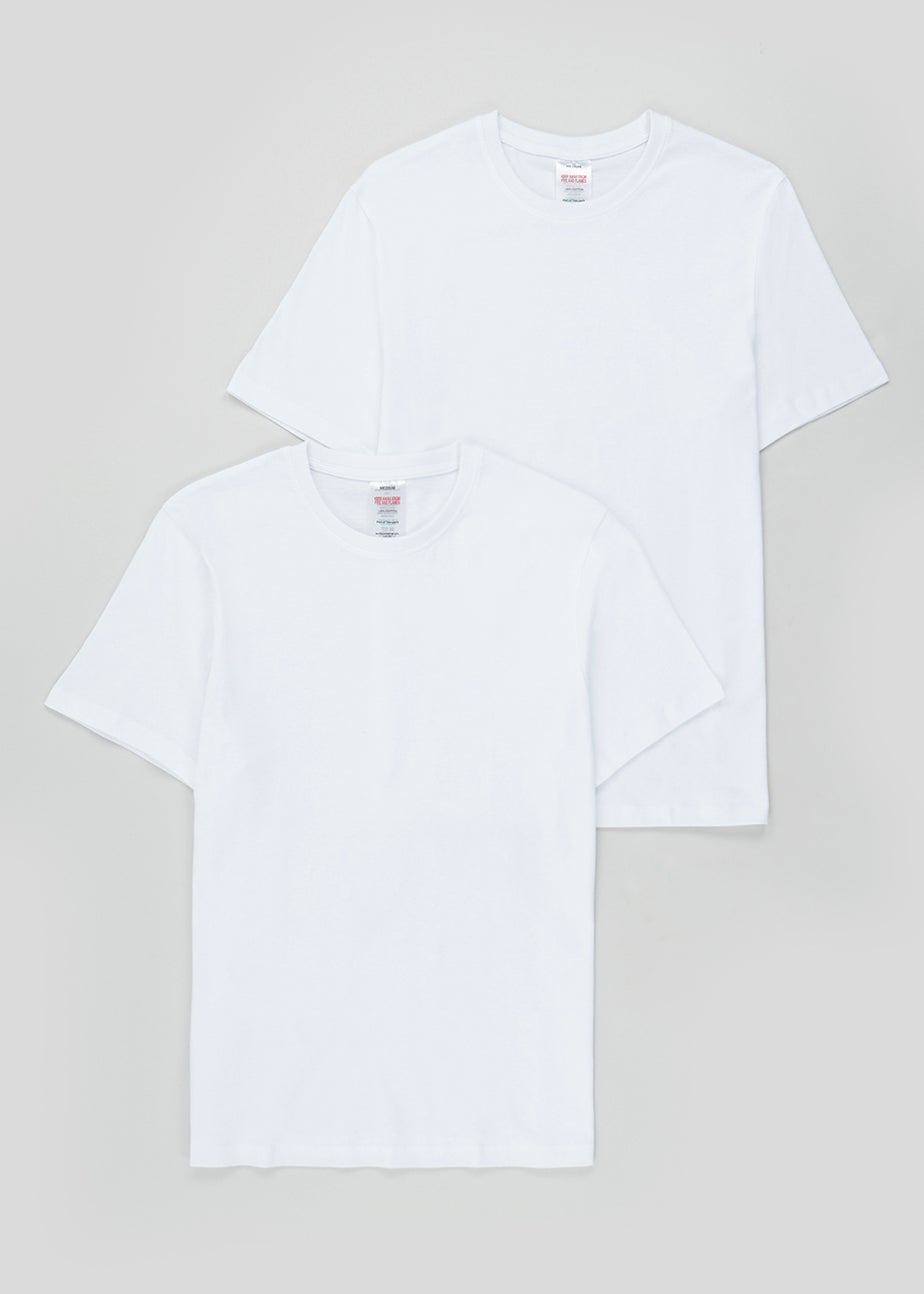 2 Pack White T-Shirt Vests
