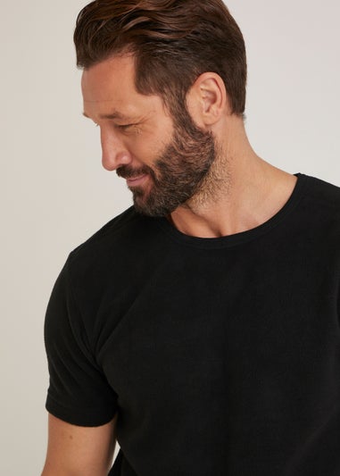 Black Microfleece Thermal T-Shirt