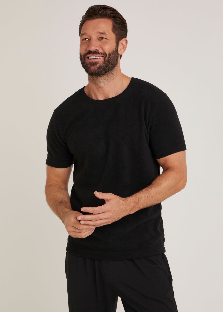Black Microfleece Thermal T-Shirt