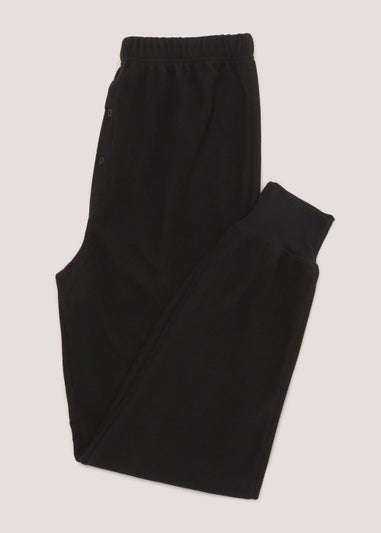 Black Microfleece Thermal Long Johns