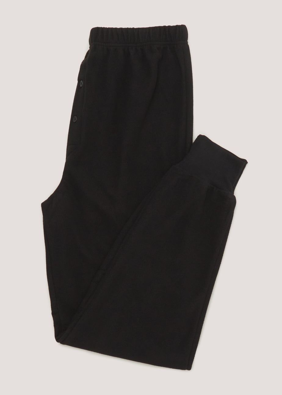 Black Microfleece Thermal Long Johns