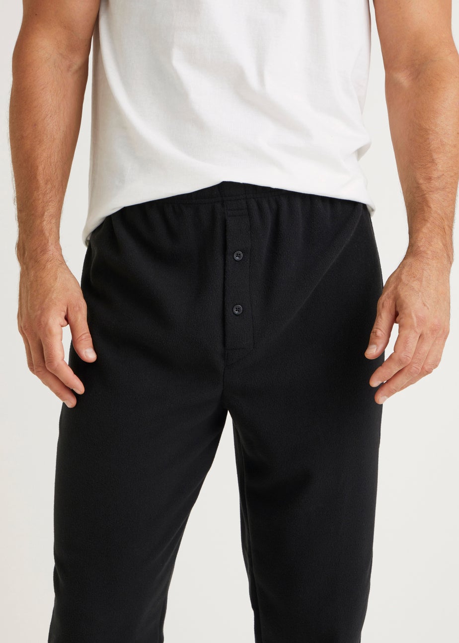Black Microfleece Thermal Long Johns