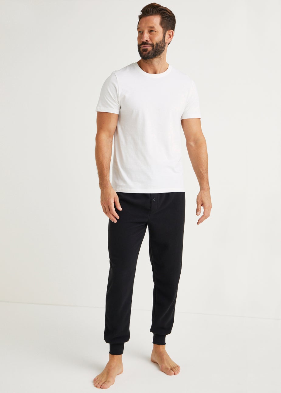 Black Microfleece Thermal Long Johns