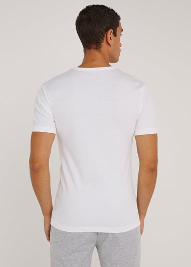 White Crew Neck Thermal T-Shirt