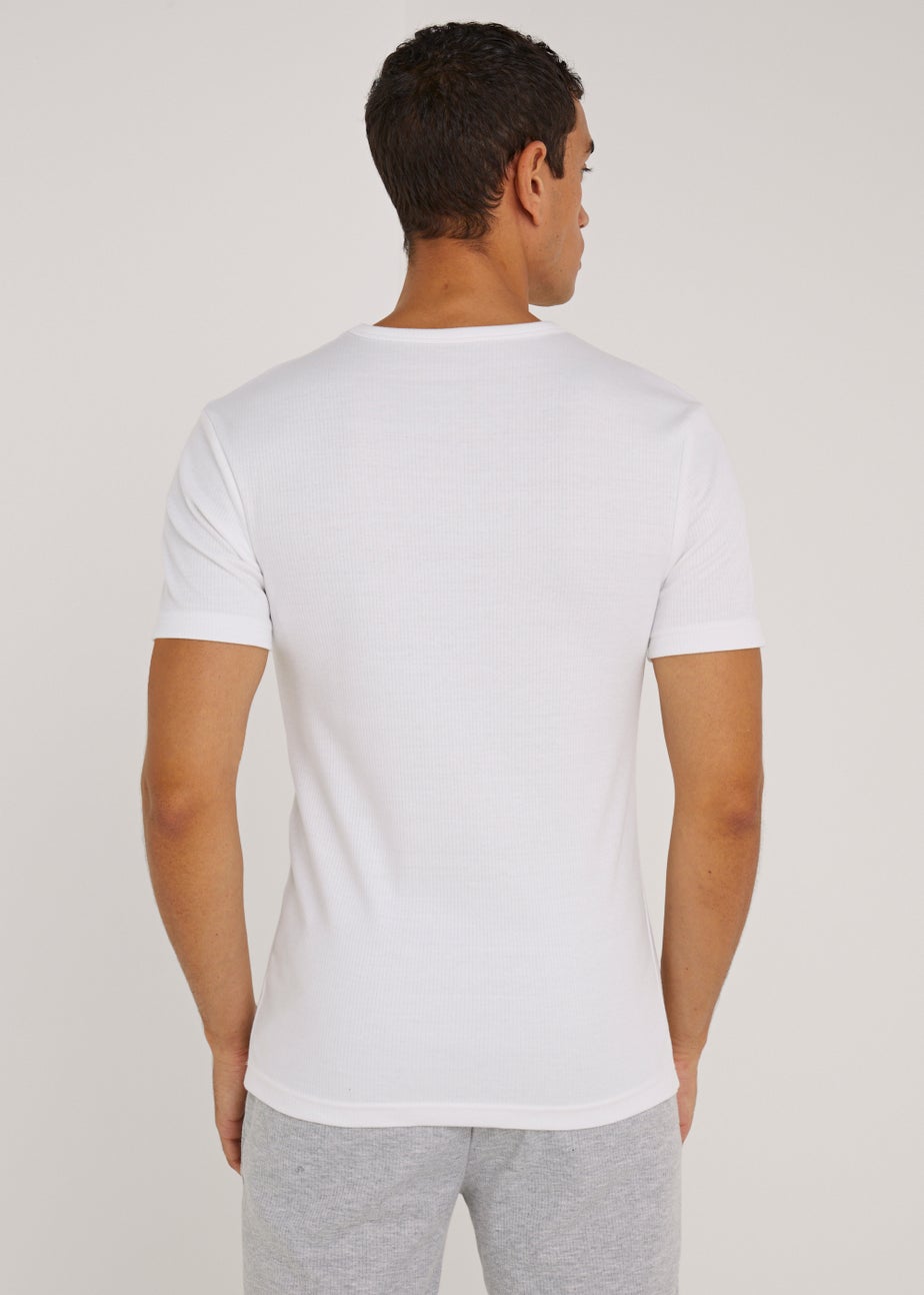 White Crew Neck Thermal T-Shirt