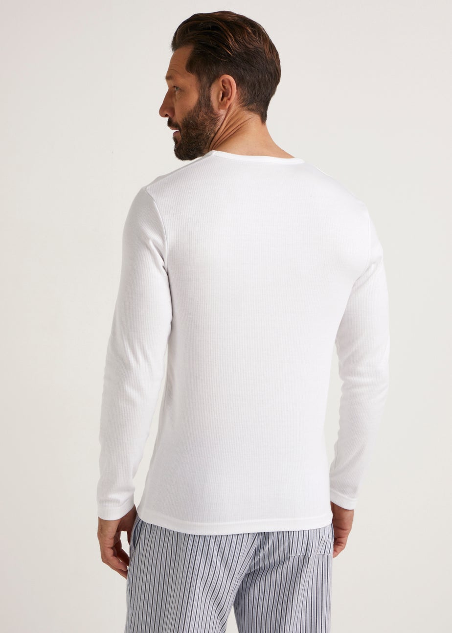 White Long Sleeve Thermal T-Shirt