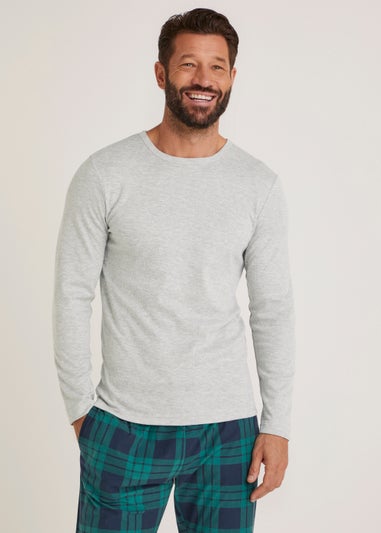 Grey Long Sleeve Thermal T-Shirt