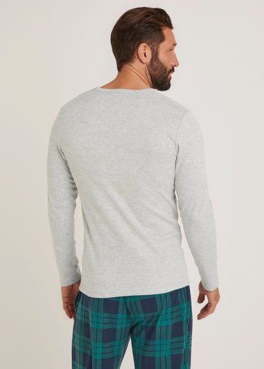 Grey Long Sleeve Thermal T-Shirt