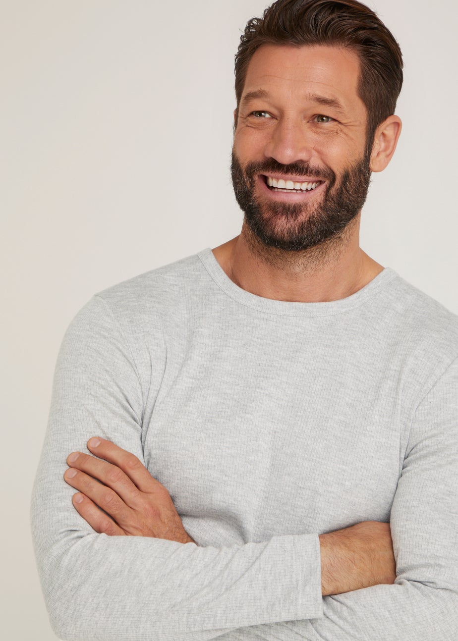 Grey Long Sleeve Thermal T-Shirt