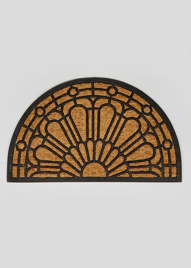 Rubber & Coir Semicircle Doormat