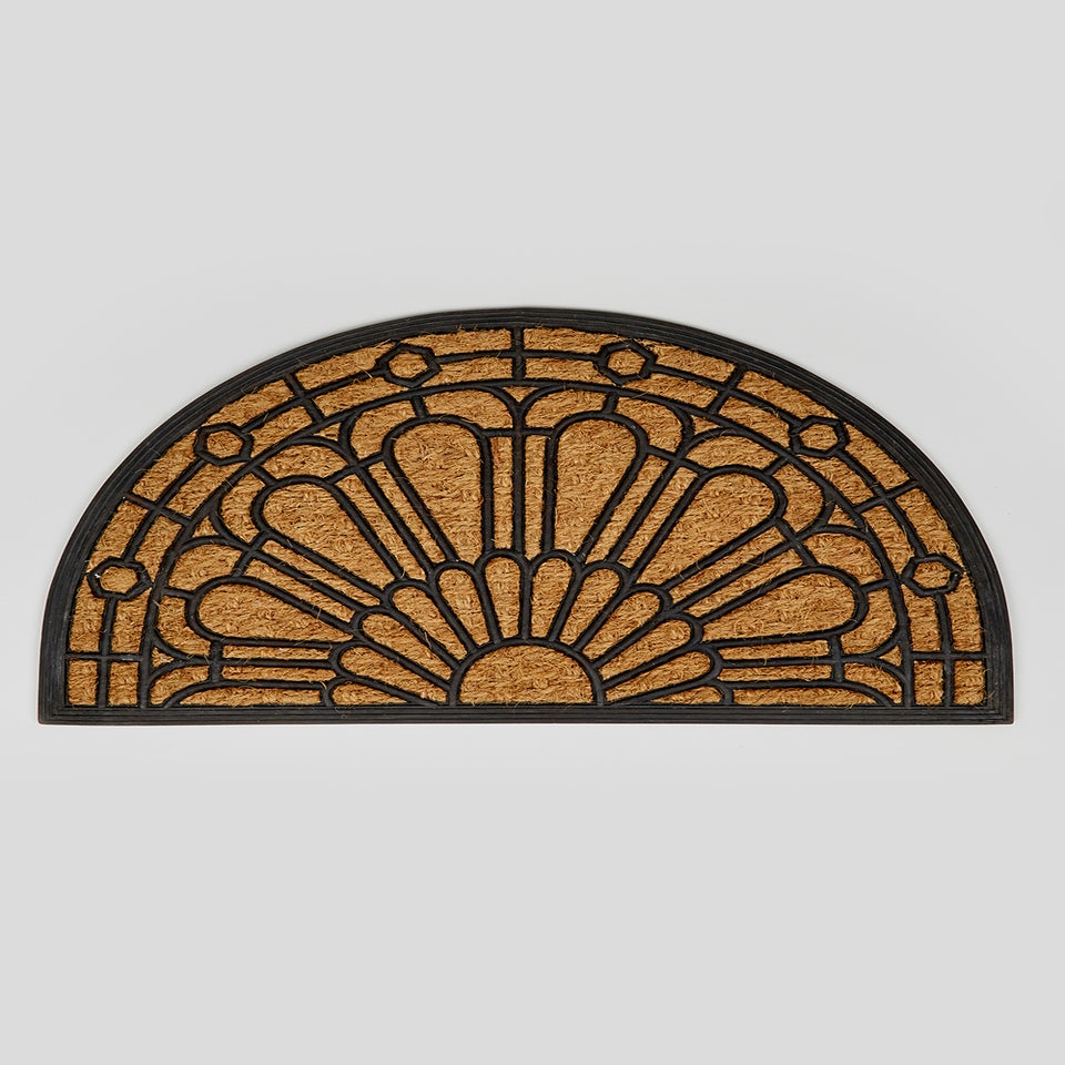 Rubber & Coir Semicircle Doormat