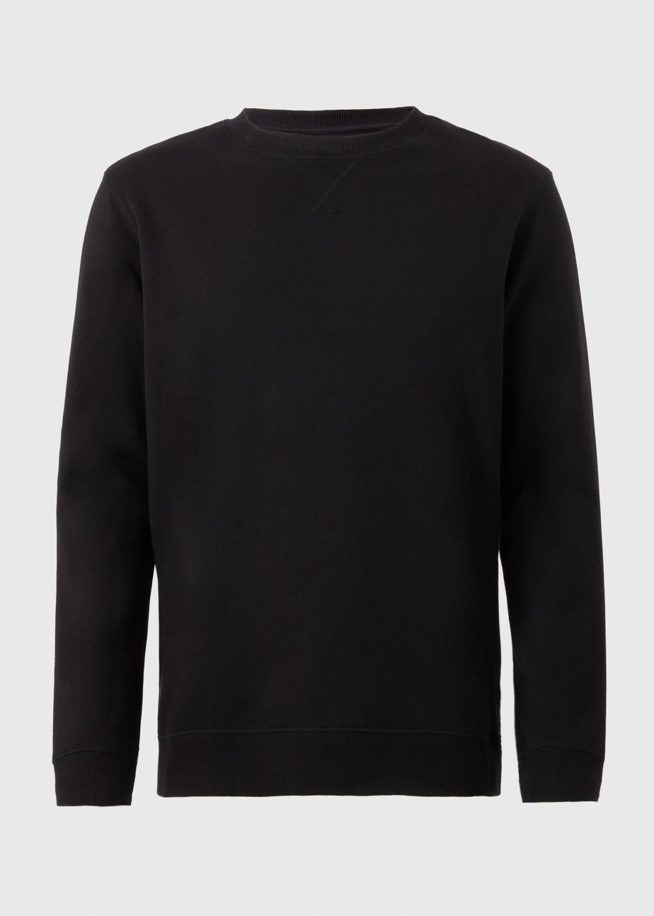 Black Essential Crew Neck Sweatshirt