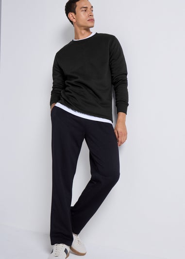 Black Essential Crew Neck Sweatshirt