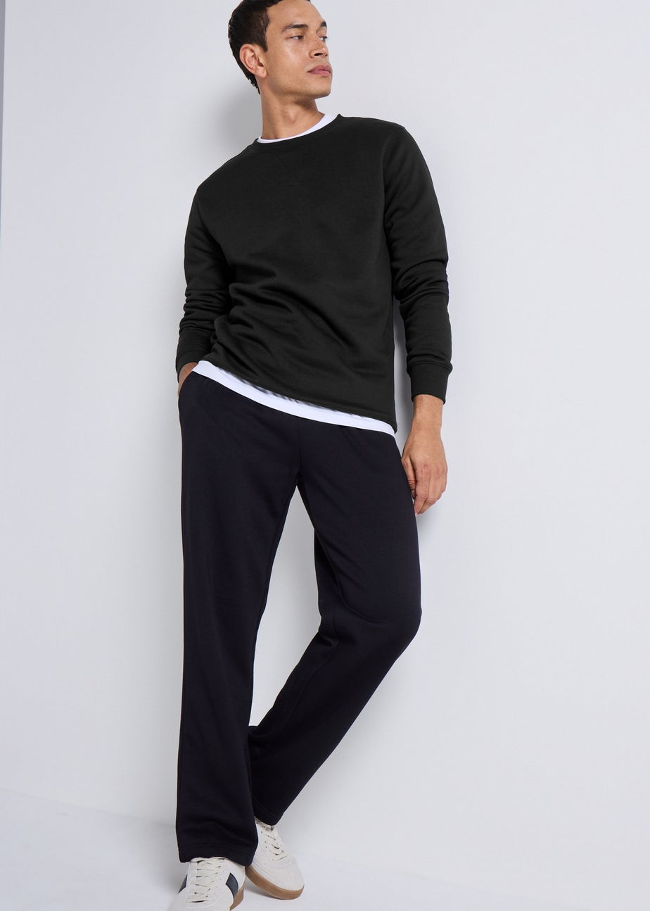 Black Essential Crew Neck Sweatshirt