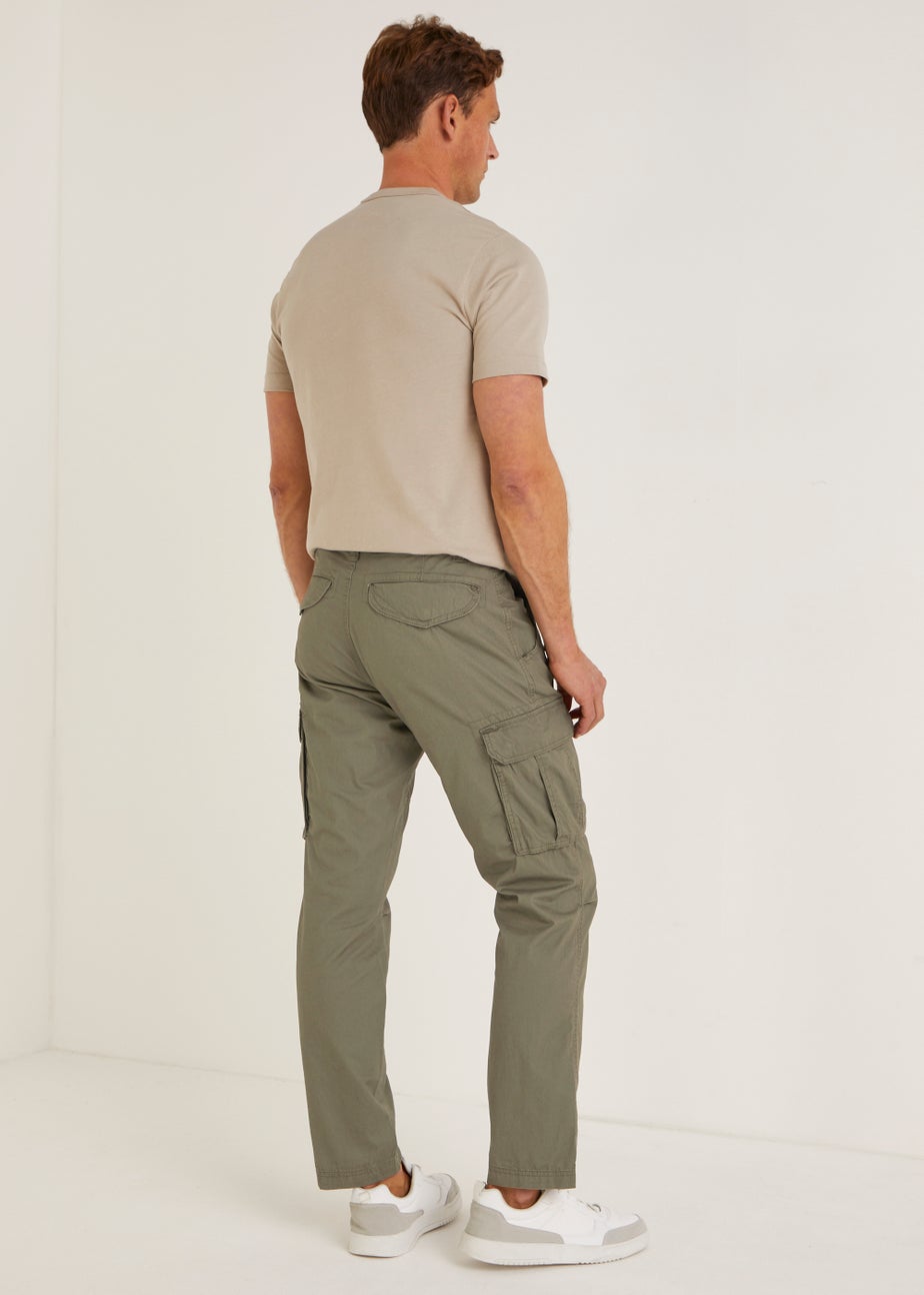 Khaki Slim Fit Cargo Trousers