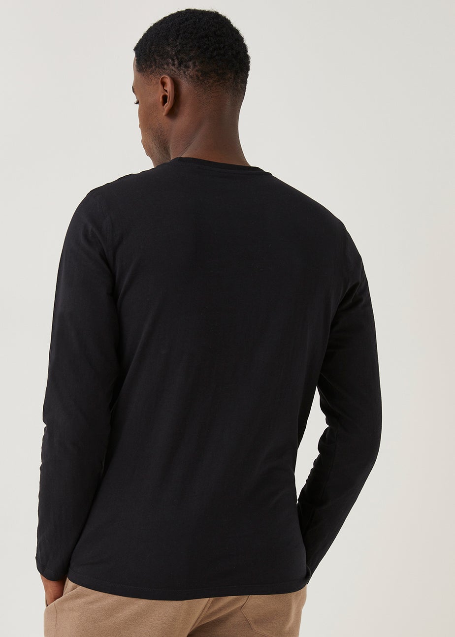 Black Essential Long Sleeve Crew Neck T-Shirt