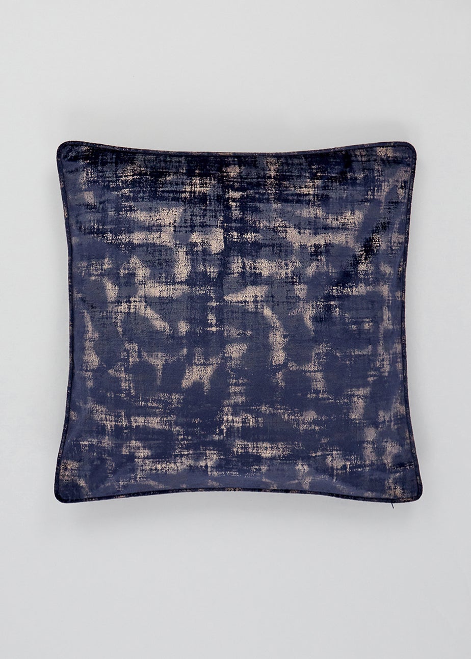 Blue Velvet Foil Cushion