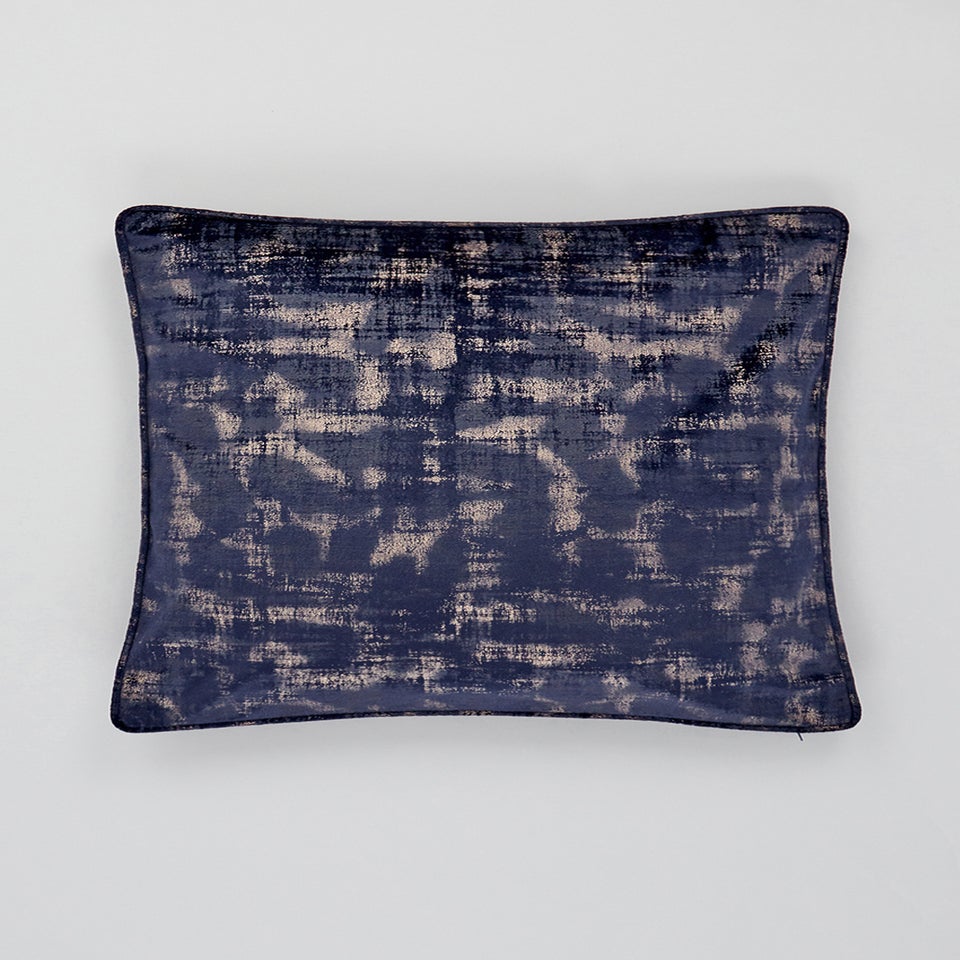 Blue Velvet Foil Cushion