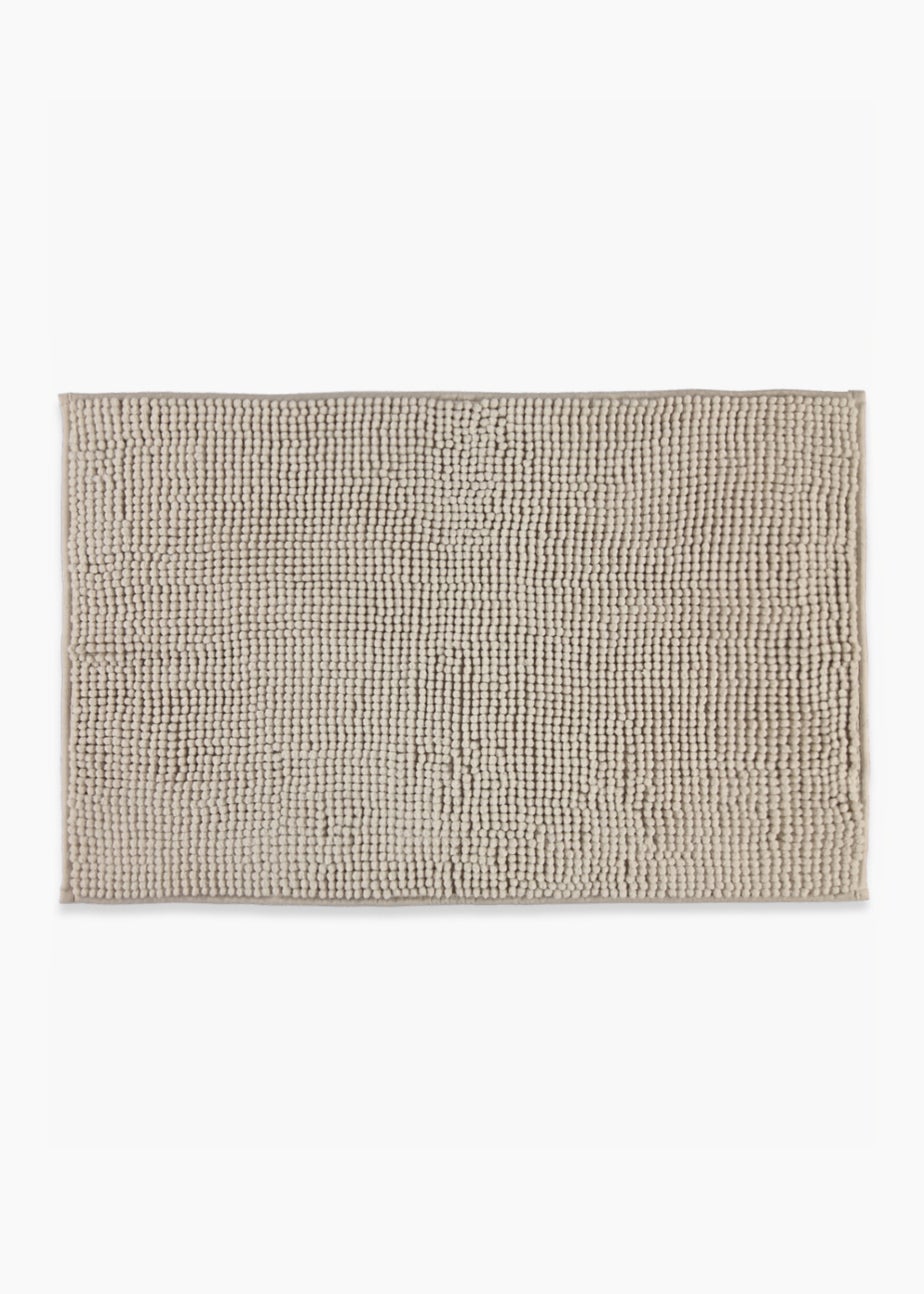 Beige Chenille Bath Mat