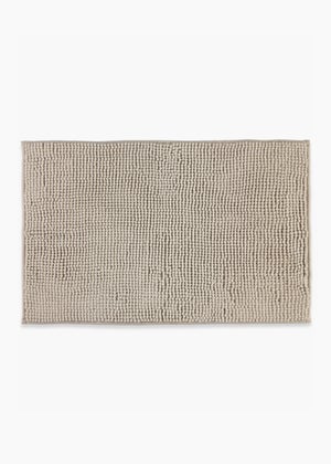 Beige Chenille Bath Mat