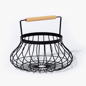 Black Wire Egg Basket
