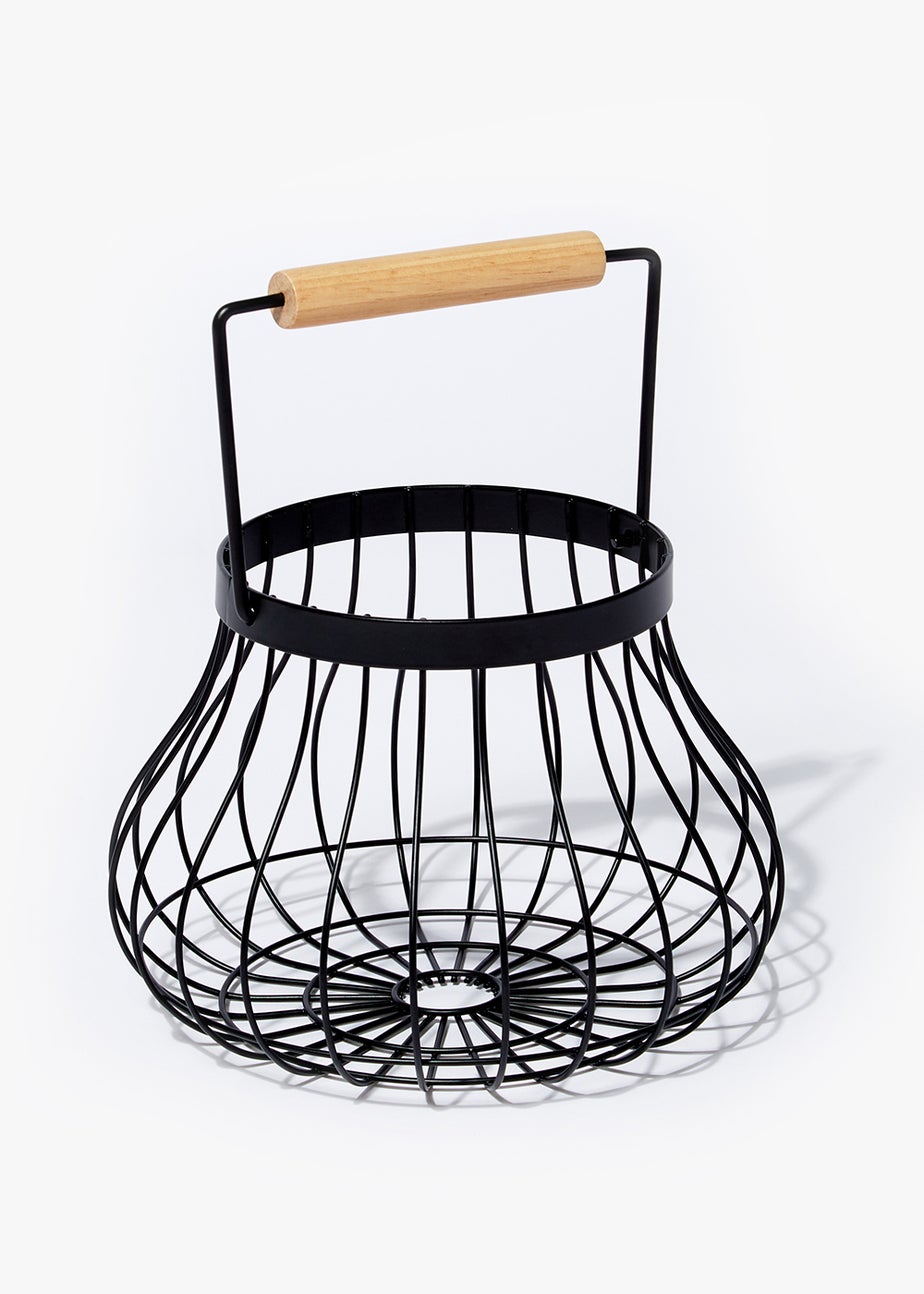 Black Wire Egg Basket