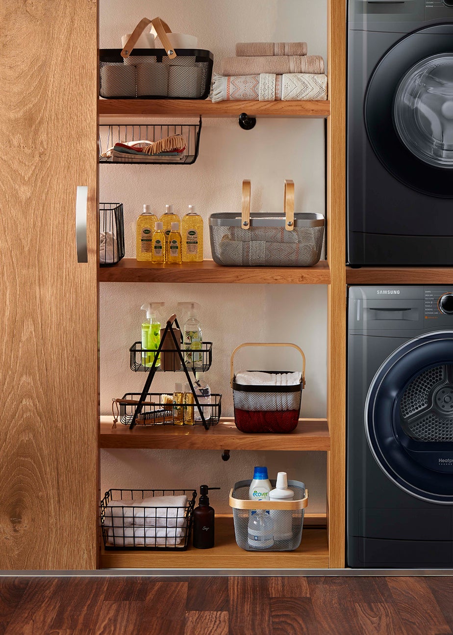 Black Wire Two Tier Storage Basket