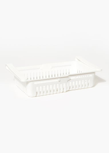 White Fridge Storage Basket (18.5cm x 16.5cm x 8cm)