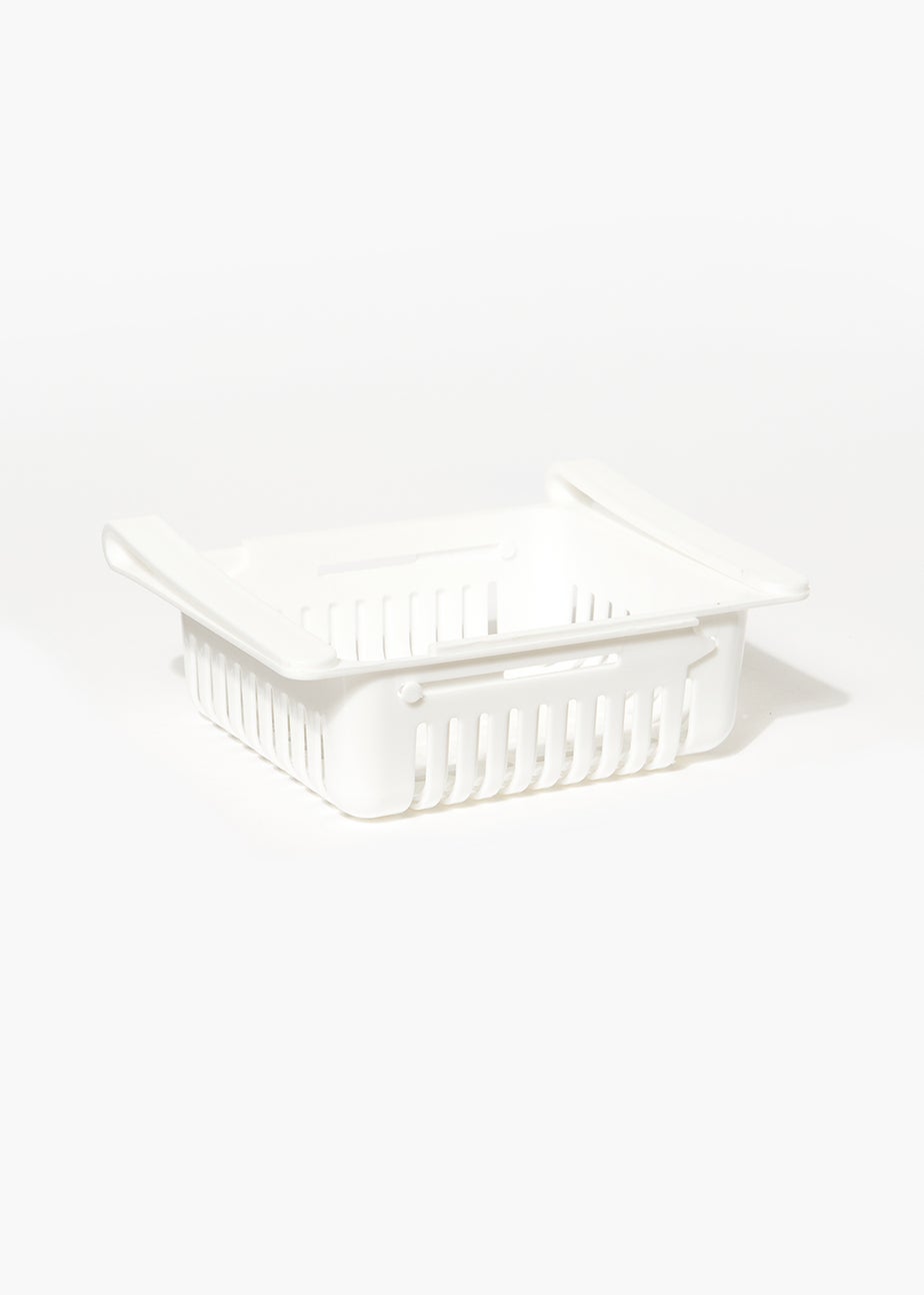 White Fridge Storage Basket (18.5cm x 16.5cm x 8cm)
