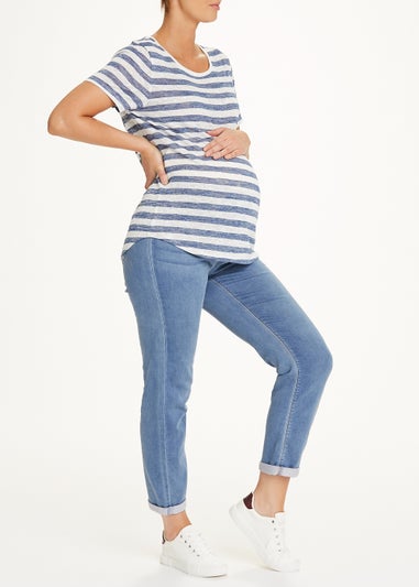 Maternity Jolie Light Wash Under Bump Relaxed Skinny Jeans