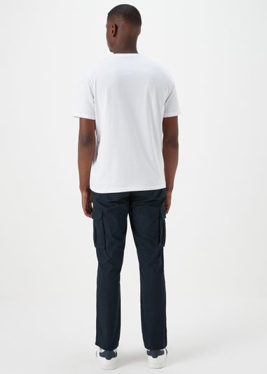 Navy Slim Fit Cargo Trousers