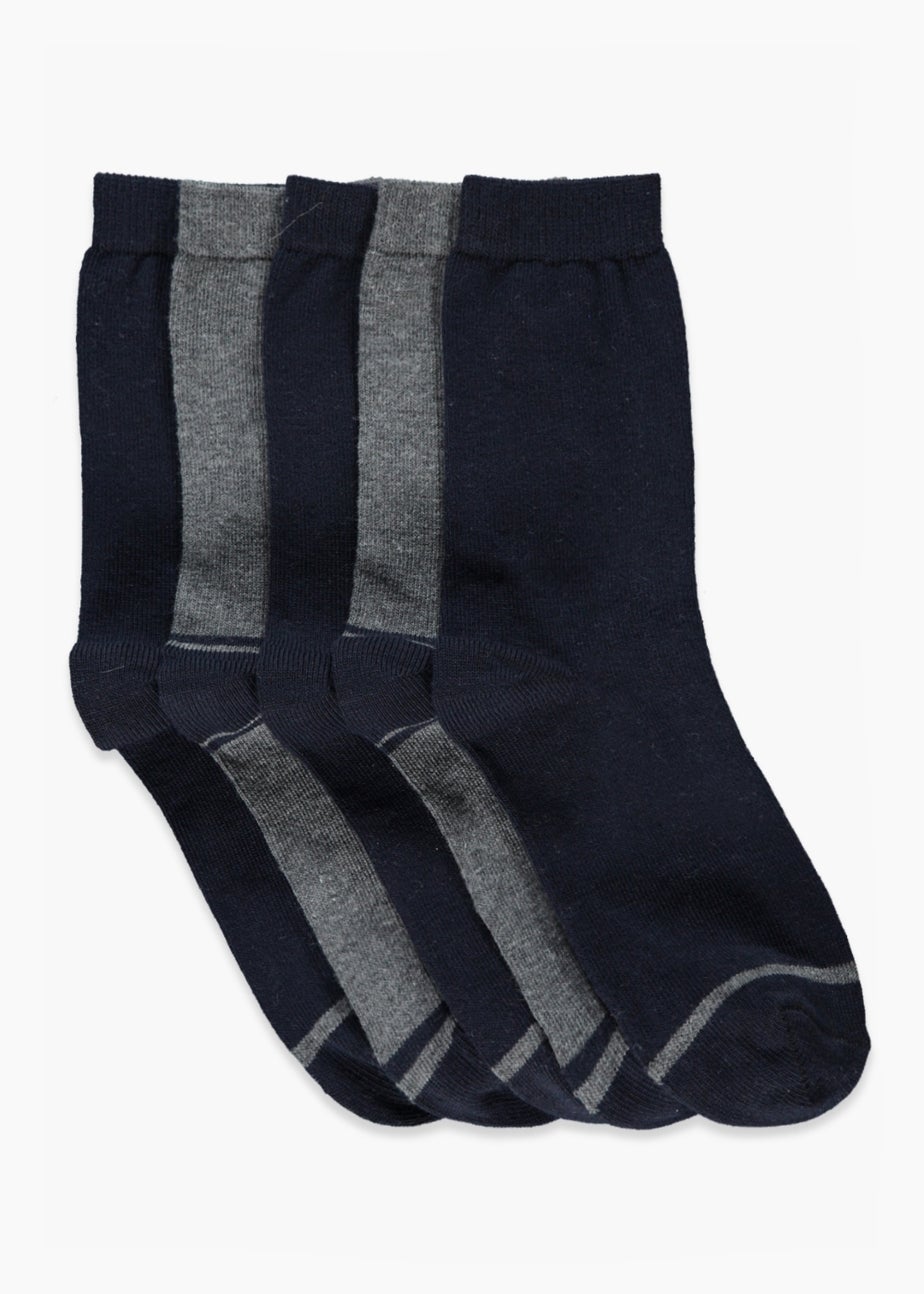 Kids 5 Pack Heel & Toe Socks (Younger 6-Older 6.5)