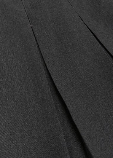 Girls 2 Pack Grey Plus Fit Box Pleat School Skirts (6-16yrs)