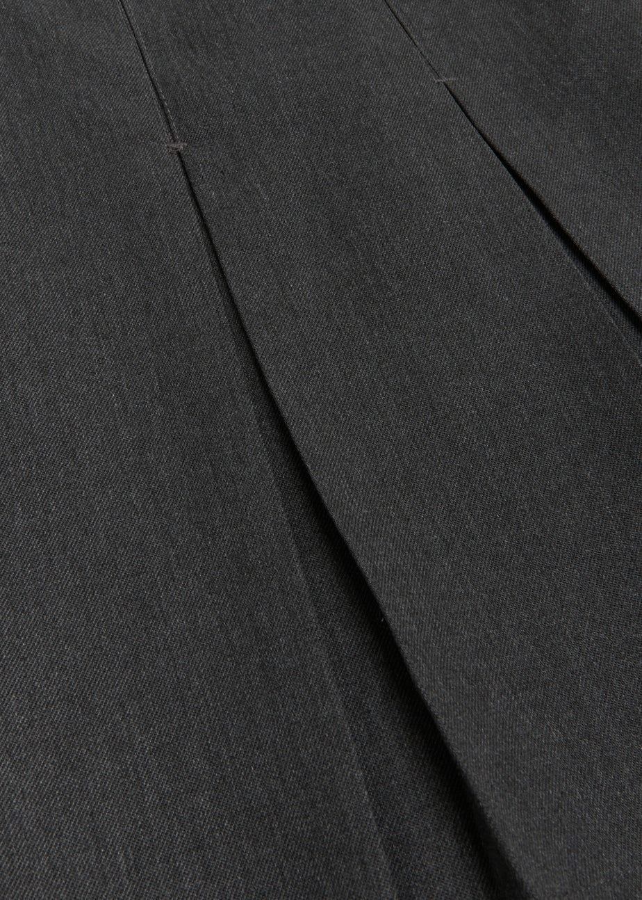 Girls 2 Pack Grey Plus Fit Box Pleat School Skirts (6-16yrs)